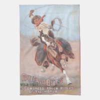 Cowboy-Vintageposter-Küchentücher