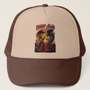 Cowboy vs Alien Trucker Hat - für Sci-Fi-Fans Truckerkappe