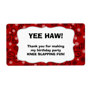 Cowboy Wasser Flasche Gefallen - passen Sie es an!