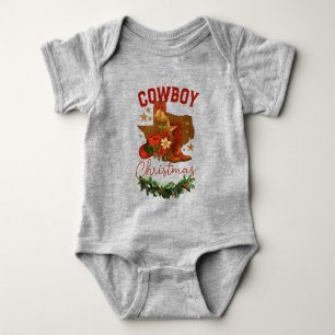 Cowboy-Weihnachten Baby Strampler