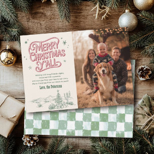 Cowboy Weihnachten Familie Foto Western Weihnachte