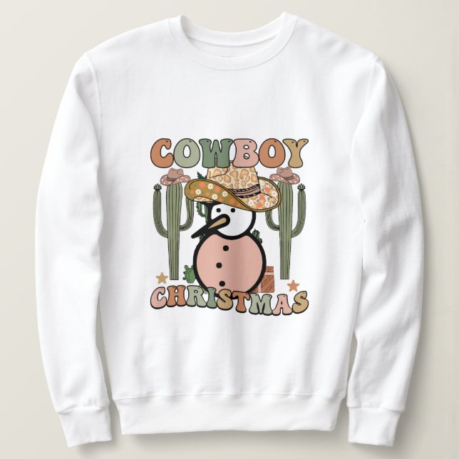 Cowboy-Weihnachten Sweatshirt (Design vorne)