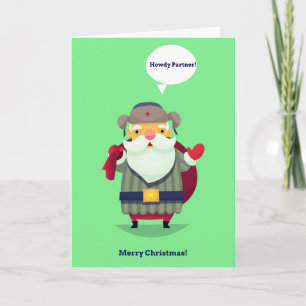 Cowboy-Weihnachtskarte Karte