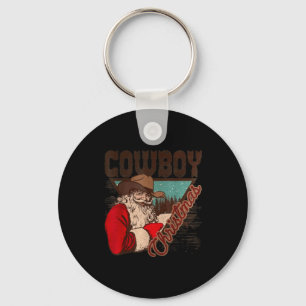 Cowboy Weihnachtsmann Frohe Weihnachten Western La Schlüsselanhänger