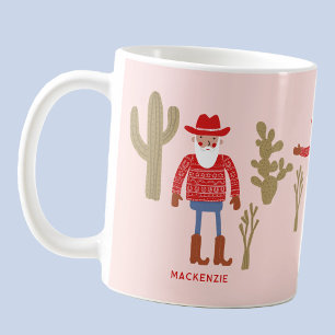 Cowboy Weihnachtsmann Weihnachten Benutzerdefinier Kaffeetasse