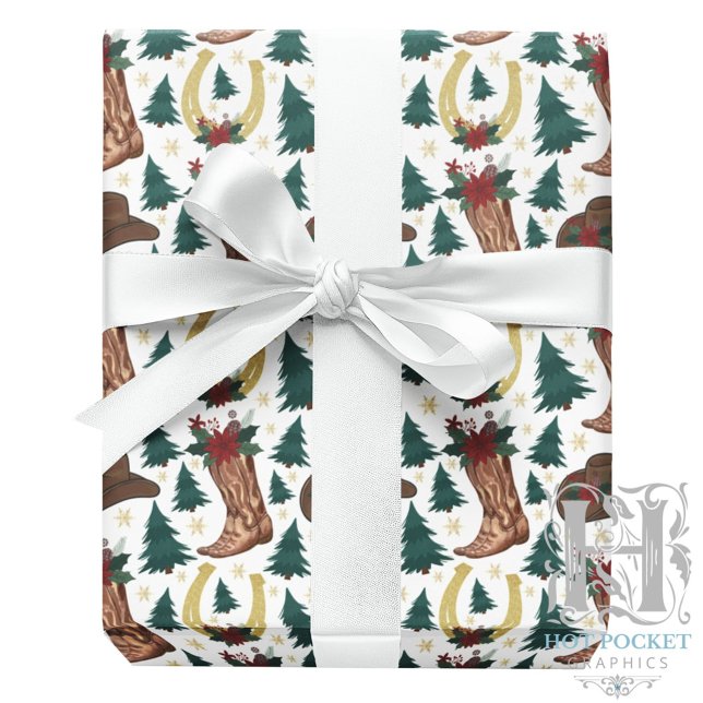 Cowboy-Weihnachtspapier Geschenkpapier (Von Creator hochgeladen)
