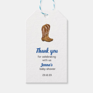 Cowboy Wester Baby Shower Vielen Dank für Ihre Ges Geschenkanhänger