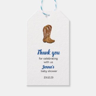 Cowboy Wester Baby Shower Vielen Dank für Ihre Ges Geschenkanhänger
