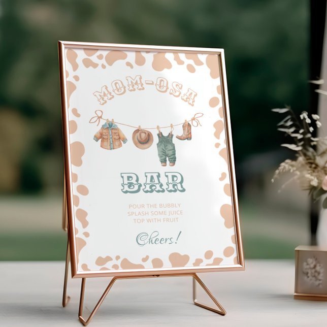 Cowboy Western Baby Dusche Mama-osa Bar Zeichen Poster (Von Creator hochgeladen)