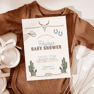 Cowboy-Western-Baby-Shower-Einladung Einladung