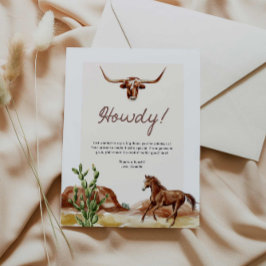 Cowboy Western Babydusche Dankeskarte