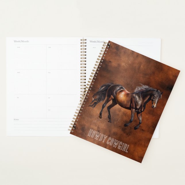 Cowboy Western Brown Horse Cowboy (Devant avec enveloppe)