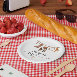 Cowboy Western Clothesline Pappteller