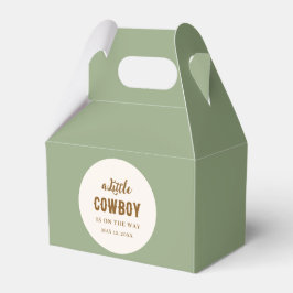 Cowboy Western Favor Box Set mit 10 - Salbeigrün Geschenkschachtel