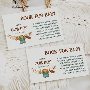 Cowboy Western Klamotten Wäscheleine Buch Für Baby Begleitkarte