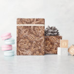 Cowboy-Western-Landmuster aus geflochtenem Leder Geschenkpapier<br><div class="desc">Rustikales Western-Country-Muster bedruckte Lederdruckaccessoires. Südwestliches Zuhause-Zubehör</div>