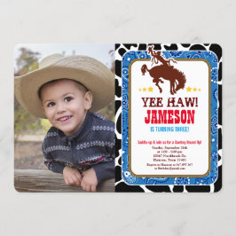 Cowboy Western Old West Geburtstag Foto Einladung