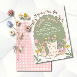 Cowboy Western Osterbrunch Ei Hunt Party Einladung