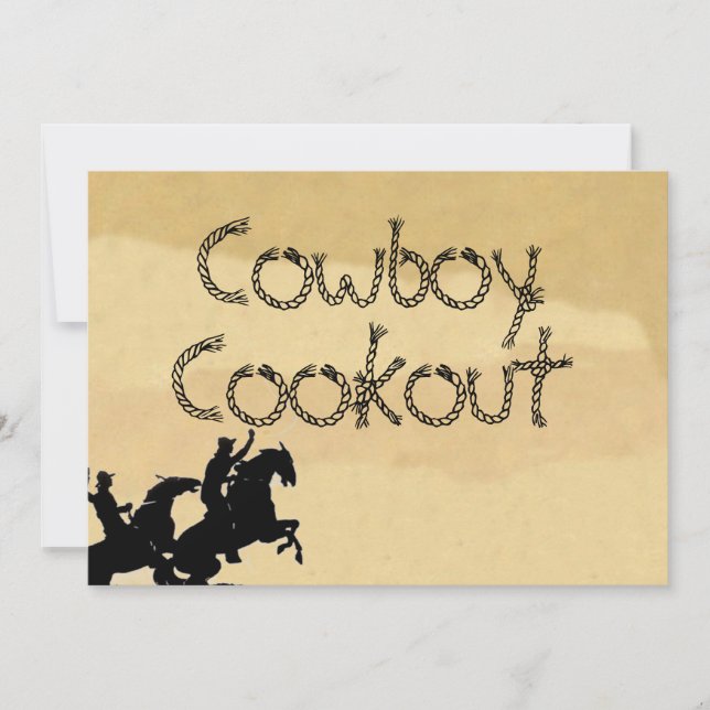 Cowboy-Western-Party Einladungen (Vorderseite)