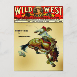 Cowboy-Western Rodeo Postcard "Bronc Rider" Postkarte