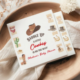 Cowboy Western Rodeo Wild West Baby Shower Serviette