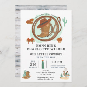Cowboy Western Thema Geburtstag Einladung