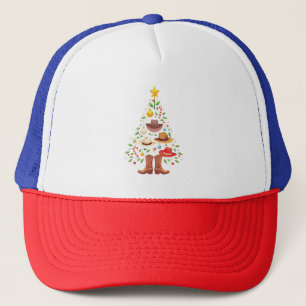 Cowboy Western Weihnachtsbaum Santa Truckerkappe