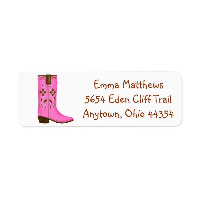 Cowboy Wild West Address Labels (Vorne)
