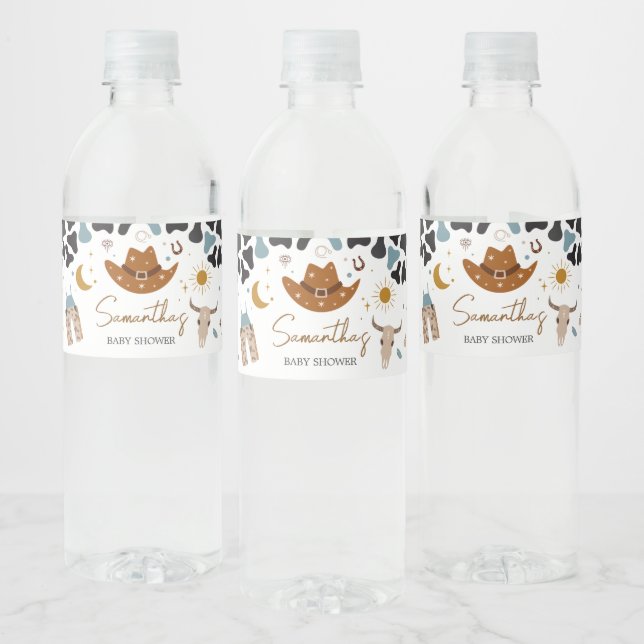 Cowboy Wild West Baby Dusche (Flaschen)