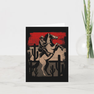 Cowboy Wild West Country Horseck Riding Horse Rett Karte