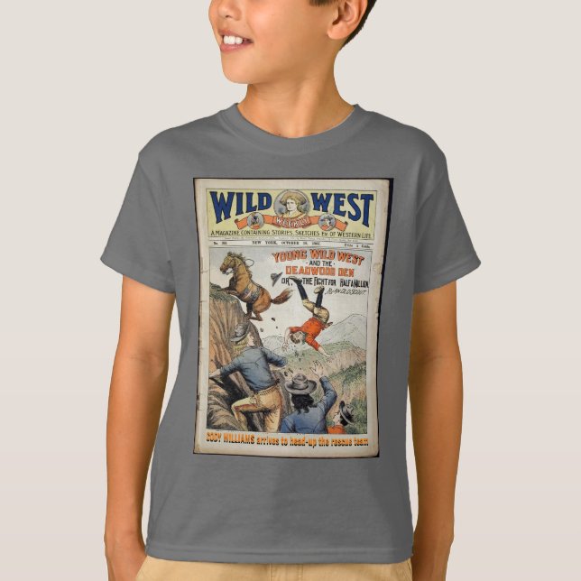 Cowboy Wild West personalize NAME and Text Boys T-Shirt (Vorderseite)