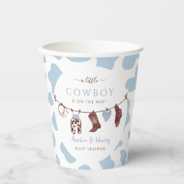 Cowboy Wild West Rodeo Western Boy Baby Dusche Pappbecher