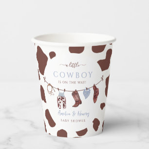 Cowboy Wild West Rodeo Western Boy Baby Dusche Pappbecher