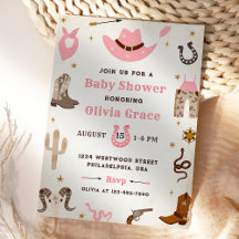 Cowboy Wild West Rodeo Western Girl Baby Dusche
