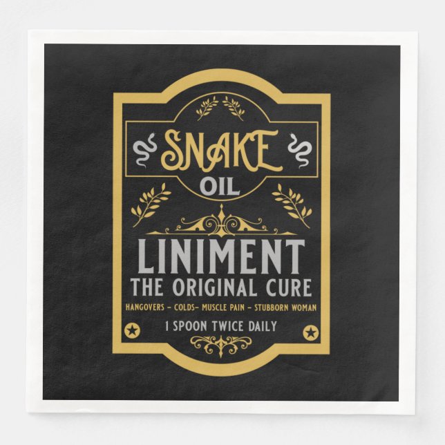 Cowboy Wild West Snake Öl Serviette (Vorderseite)