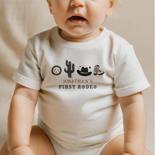 Cowboy Wild Western Erstes Rodeo Erster Geburtstag Baby Strampler