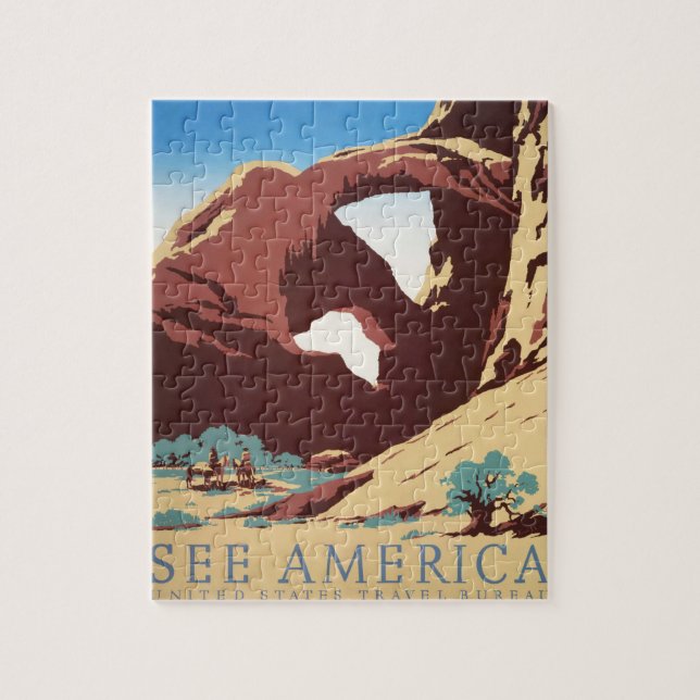 Cowboy Wüste Vintager Western Pferde (Vertikal)