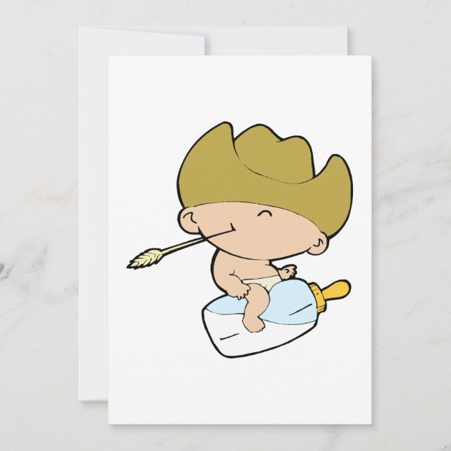 Cowboybaby Einladung (Vorderseite)