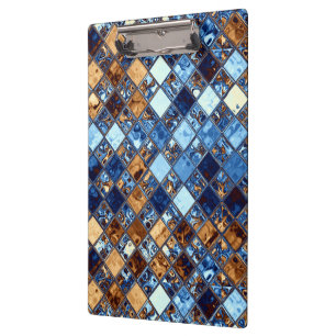 Cowboyblauer Bandana mit Klemmbrett