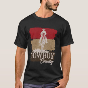 Cowboycore Cowboy Auf Einem Aufbäumenden Pferd Cow T-Shirt