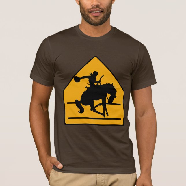 Cowboycrosswalk-Zeichen-Shirt T-Shirt (Vorderseite)