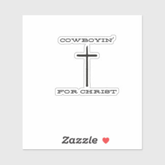 Cowboyen für Christus Aufkleber