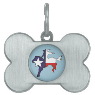 Cowboyflagge Texas-Kontur sträubende Pferde Tiermarke