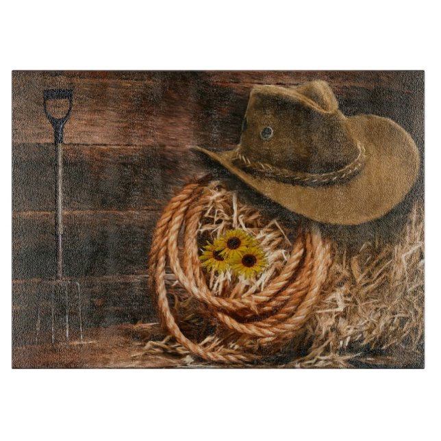 Cowboyhut Schneidebrett (Vorderseite)
