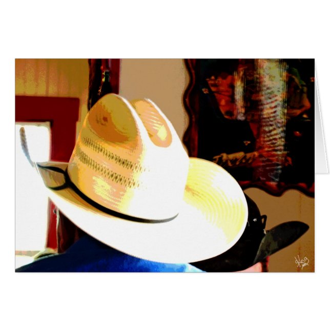 Cowboyhüte an Restaurant Texas 290, Johnson City, (Vorderseite (Horizontal))