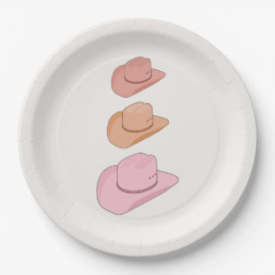Cowboyhüte Pappteller