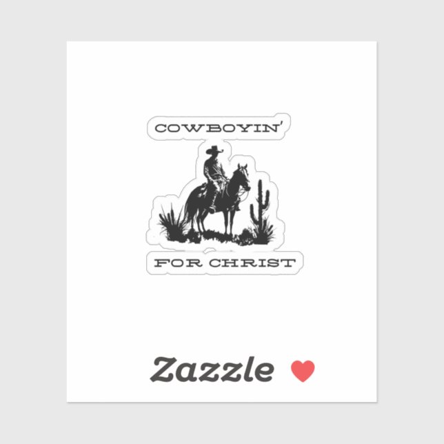 Cowboyin' für Christsticker Aufkleber (Blatt)