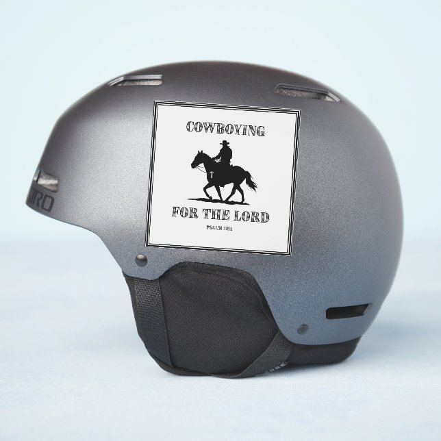 Cowboying for the Lord Vinyl Sticker (Côté casque)