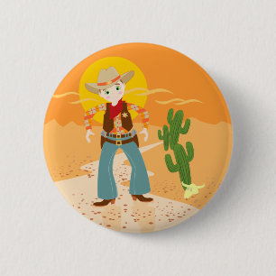 Cowboykindergeburtstags-Party Button