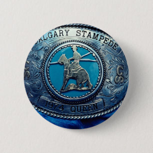 Cowboyrodeo-Trophäeschnalle, Alberta, Kanada Button